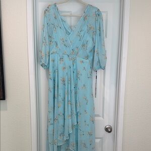 Calvin Klein Floral Blue High Low